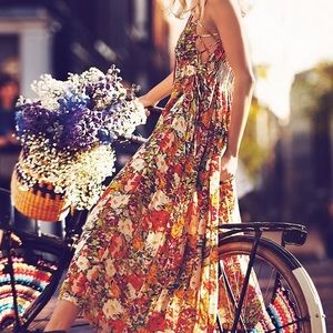 🌈 Free People Criss Cross Floral Dress